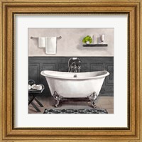 Framed 'Serene Bath II black & white' border=