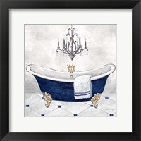 Navy Blue Bath II Framed Print