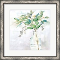 Framed 'Eucalyptus Vase I' border=