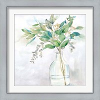 Framed 'Eucalyptus Vase I' border=