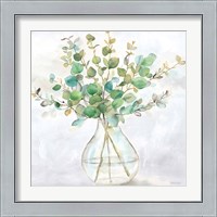 Framed 'Eucalyptus Vase II' border=