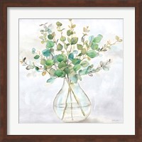 Framed 'Eucalyptus Vase II' border=