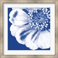 Framed 'Flower Pop blue II' border=