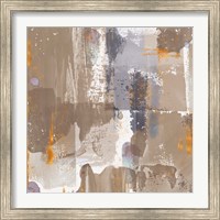 Framed 'Icescape Abstract Grey Gold IV' border=