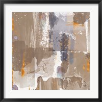 Framed Icescape Abstract Grey Gold IV