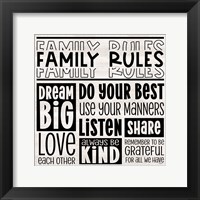 Framed Family Rules I