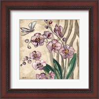 Framed 'Boho Orchid & Dragonfly II' border=