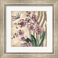 Framed 'Boho Orchid & Dragonfly II' border=