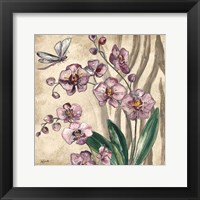 Boho Orchid & Dragonfly II Framed Print