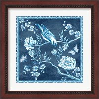 Framed 'Chinoiserie Tile Blue I' border=