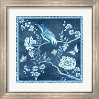 Framed 'Chinoiserie Tile Blue I' border=