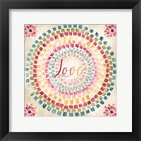 Mosaic Rainbow Round III Framed Print