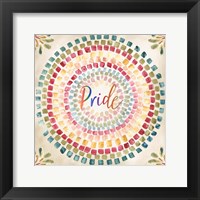 Mosaic Rainbow Round IV Framed Print