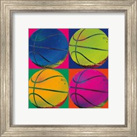 Framed 'Ball Four - Basketball' border=