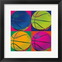 Framed 'Ball Four - Basketball' border=