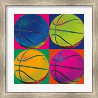 Framed 'Ball Four - Basketball' border=