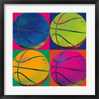 Framed 'Ball Four - Basketball' border=