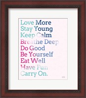 Framed 'Key to Happiness II Hot Pink' border=