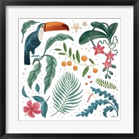 Framed Jungle Love III White