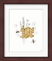 Framed 'Bees and Botanicals IV' border=