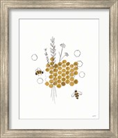 Framed 'Bees and Botanicals IV' border=