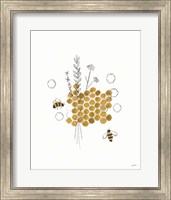 Framed 'Bees and Botanicals IV' border=