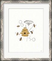 Framed 'Bees and Botanicals II' border=