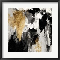 Framed 'Neutral Gold Collage IV' border=