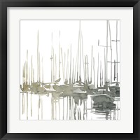 Framed 'Early Morning Wharf I' border=