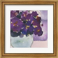 Framed 'African Violet II' border=