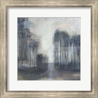 Framed 'Illuminated Treeline I' border=