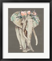 Flower Crown Elephant I Framed Print