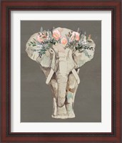 Framed 'Flower Crown Elephant II' border=