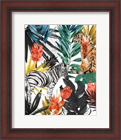 Framed 'Jungle Life I' border=