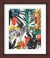 Framed 'Jungle Life I' border=