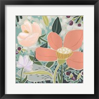 Framed 'Garden Confetti I' border=