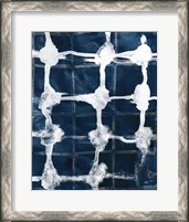 Framed 'Indigo Memory I' border=