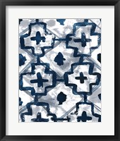 Framed 'Indigo Memory VI' border=