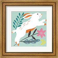 Framed 'Easter Bunnies I' border=