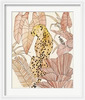 Framed 'Blush Cheetah I' border=