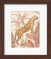 Framed 'Blush Cheetah II' border=