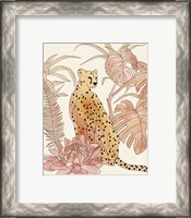 Framed 'Blush Cheetah III' border=