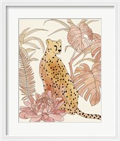 Framed 'Blush Cheetah III' border=