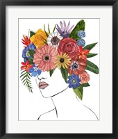 Framed 'Flower Lady II' border=