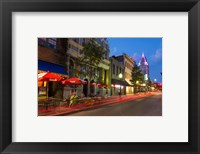 Framed Dauphin Street at Twilight, Mobile, Alabama
