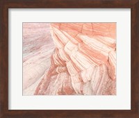 Framed Coyote Buttes VII Blush Orange Crop