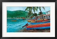 Framed St. Lucia Fishing Fleet