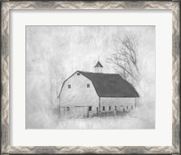 Framed 'White Barn II' border=