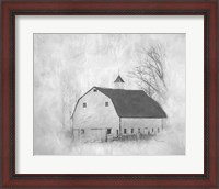 Framed 'White Barn II' border=