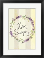 Framed Live Simply Lavender